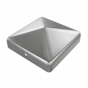 Capuchons pyramide galvanisés pour poteau bois – lot de 4