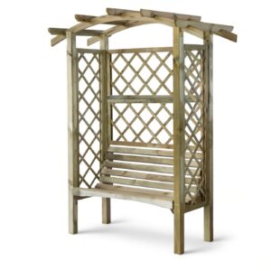 Arche-banc pergola à treillis « Pivoine »