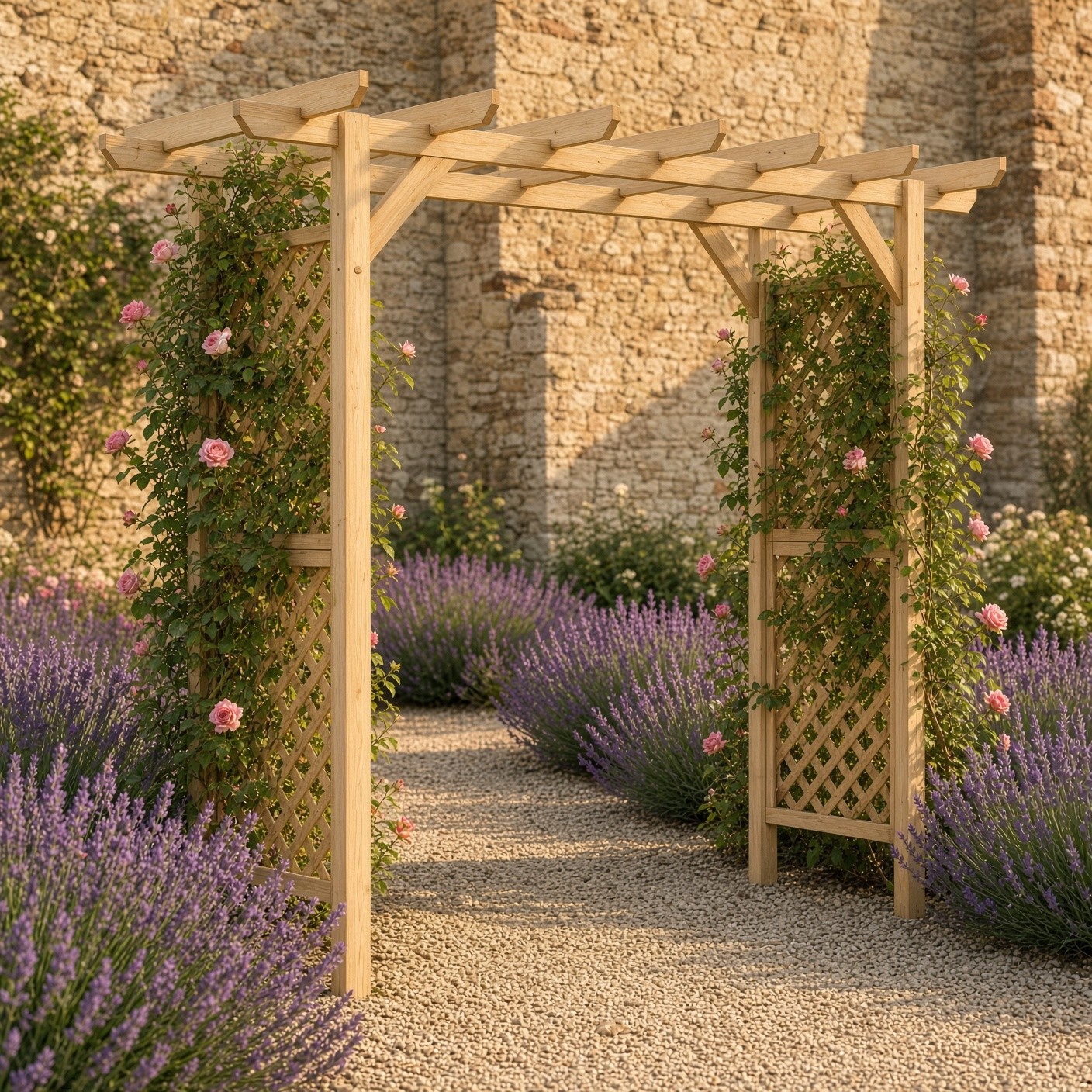 Arche de jardin classique « Riviera » – exemple d’aménagement