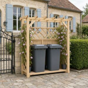 Cache-poubelles en bois « Sorbier » – exemple d’aménagement