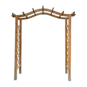 Arche cintrée en bois « Glycine » de 210 cm de large, sur fond blanc