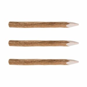 Lot de 3 piquets en noisetier appointés pour ganivelle